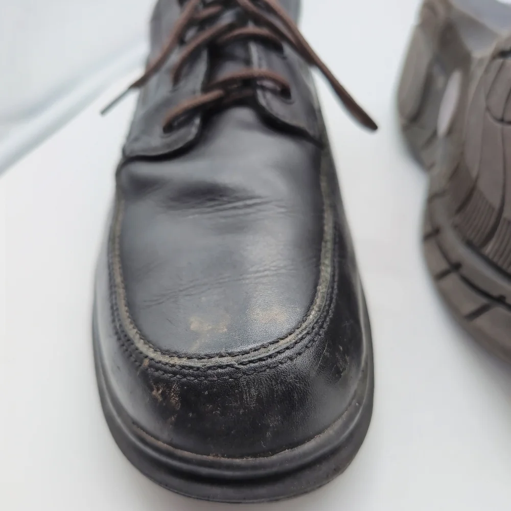 Red Wing Shoes Sz  10.5 B Safety Black Leather Lace-Up Derby Oxfords 8636